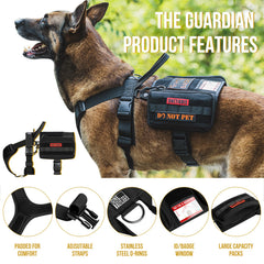 OneTigris service dog vest side pouches ready to hold treats.