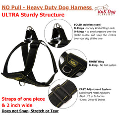 KNK harness with dual-leash attachments for improved control in training.