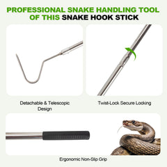 Smarkey Snake Hook β 42-Inch Extensible Stainless Steel Snake Grabber Tool