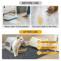 BEAUTYZOO Cat Litter Mat 28x36 in β Waterproof, Non-Slip, Soft on Paws