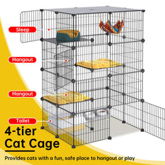 Oneluck indoor-cat-catio tool-free-assembly simplifies setup in small spaces