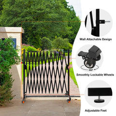 SMONTER Expandable Barricade Gate β 129 Inch Metal Safety Barrier with Casters for Indoor Outdoor
