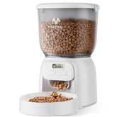IMIPAW PET automatic cat feeder airtight lid keeps kibble fresh and tasty at mealtime