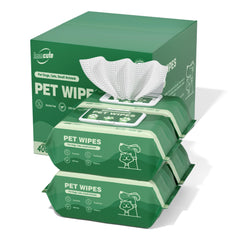 IMMCUTE 400-piece dog wipes pack for convenient daily care.