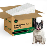 IMMCUTE disposable male dog diapers with 100ct for reliable leak protection and daily use.