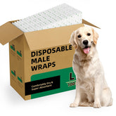 IMMCUTE dog diapers large pack for male dogs keeps leaks contained.