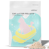 IMMHABI generic cat litter pellets refill in a 9 lb bag for dual-layer boxes to reduce tracking