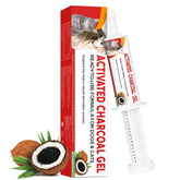 Immune Chews activated charcoal first-aid tube 60ml for quick toxin binding in pets.