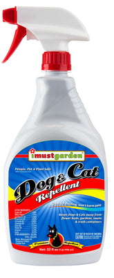 IMUSTGARDEN dog-cat-repellent-bottle-32oz deters chewing in yards.