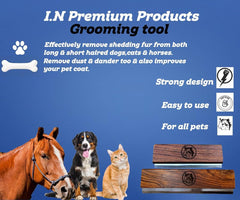 I.N Premium cat fur removal tool captures loose fur without irritation.