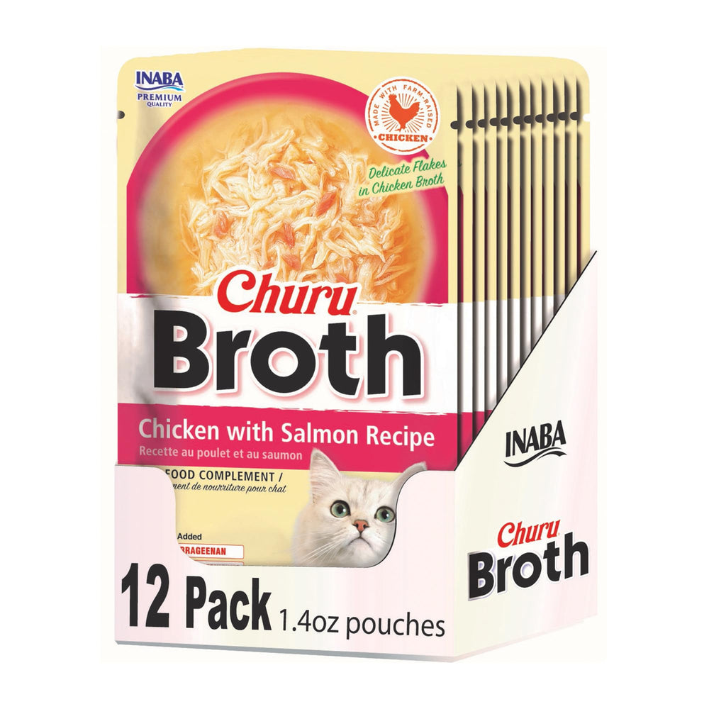 INABA Churu broth cat side-dish pouch chicken-salmon ready to delight hydration and flavor