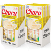 INABA Churu chicken and cheese tube closeup for a hydrating cat treat