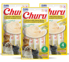 INABA Churu chicken-cheese tube with creamy texture enticing cats