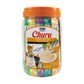 INABA Churu chicken variety tube being hand-fed as a tasty treat