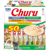 INABA Churu creamy purΓ©e with tuna and chicken, a hydrating treat.