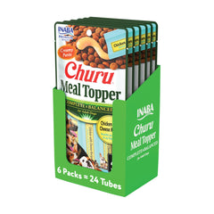 INABA Churu chicken-cheese puree tube for easy feeding.