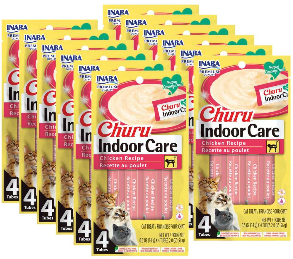 INABA Churu hairball control chicken purée served as a lickable treat