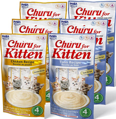 INABA Churu kitten tube close-up shows creamy texture for bonding with your cat.