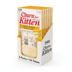 INABA Churu kitten creamy purée tube close-up, ideal for bonding during hand-feeding