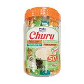 INABA Churu packaging with 50 tubes for easy feeding at home