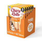 INABA Churu Rolls dog treat: soft outer roll with chicken filling