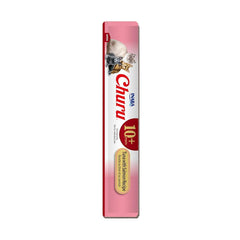 INABA Churu Senior 90 percent moisture for hydration with low calories.