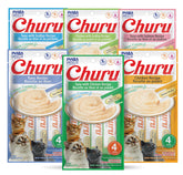 Inaba Churu tube close-up with creamy purΓ©e ideal for hand feeding and hydration.