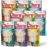 INABA Churu tube packaging display for grab-and-go hydration-friendly cat treats