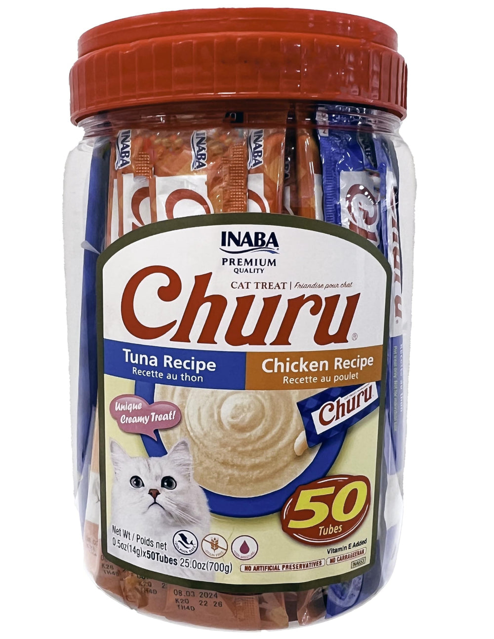 INABA Churu tuna puree tube for hydration and tasty snacking