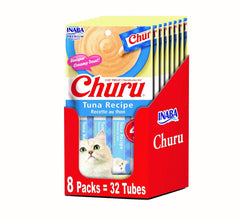 INABA Churu Tuna Recipe hand-feeding tube showing creamy texture, for bonding and hydration