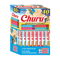 Inaba Churu tuna tube, creamy lickable cat treat that hydrates and delights