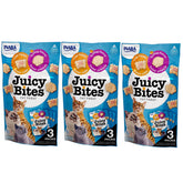 INABA Juicy Bites grain-free soft tuna and chicken treats in pouches for freshness.