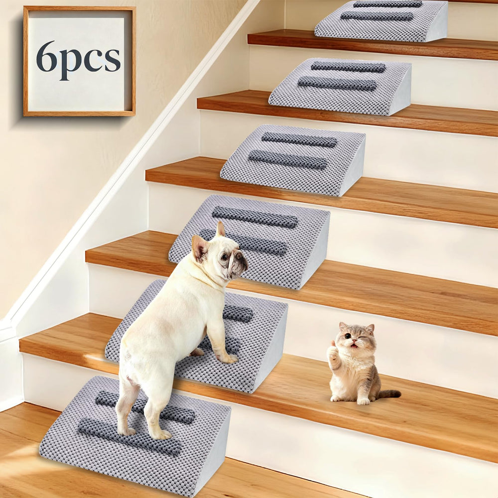 Inanil dog ramp with a gentle slope and anti-slip surface for secure footing.