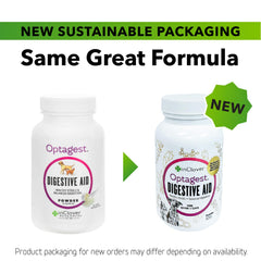 In Clover Optagest being poured on pet food for easy daily digestion support.