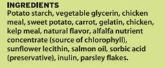 Indigenous Dental Health Bones treats closeup showing prebiotics for digestion support