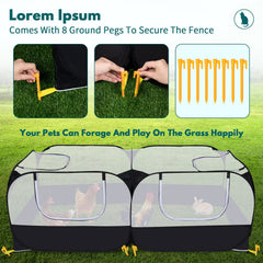 Ineariu foldable pet enclosure folds compactly for quick storage and travel.