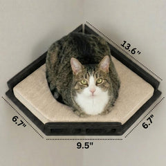 INICIO wall-mounted cat shelves arrive pre-assembled and include fixings for easy installation