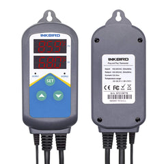 Inkbird controller showing two temperature display windows at a glance