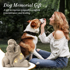 INLOMEM hand-sculpted resin dog remembrance with warm color detail perfect for display.