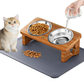 INNVVIS elevated cat bowls tilt 15 degrees for comfortable mealtimes.