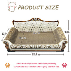 INRLKIT Elevated Cardboard Scratcher keeps claws off furniture while cats relax.