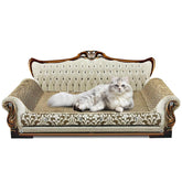 INRLKIT Luxury Cardboard Scratcher Sofa for cozy indoor cat lounging and scratching.