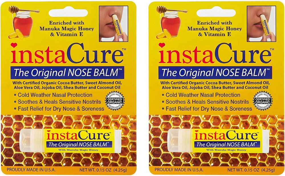 INSTACURE nose balm stick delivers daily moisture on the go