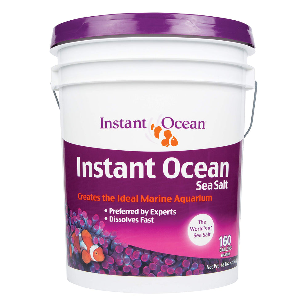Instant Ocean Reef Crystals reef salt bottle for reef tanks supports balanced trace elements.