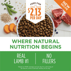 Instinct Be Natural formula without corn, wheat, or soy for cleaner nutrition.