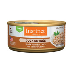 Instinct Duck Flaked Entrée Can with high-protein duck for lean muscles.