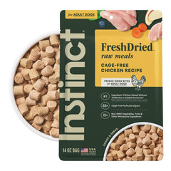 Instinct FreshDried Meals chicken recipe: premium protein for lean muscles.