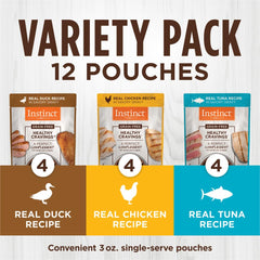 Instinct Healthy Cravings tuna pouch with savory gravy for moisture and taste.