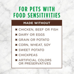 Instinct lamb first ingredient emphasizes lean protein for dogs.