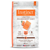 Instinct Limited Ingredient Diet dry dog food bag showing simple, protein-forward nutrition for sensitive dogs